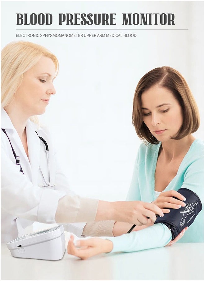 HAVEN - Electronic Blood Pressure Monitor，Digital Blood Pressure Monitor, Upper Arm Blood Pressure Monitor with Adjustable，Automatic Upper Arm Blood Pressure Monitor With Irregular Heartbeat Detection Easy Measurements And Accurate Results，Memory Voice Prompt - Image 1