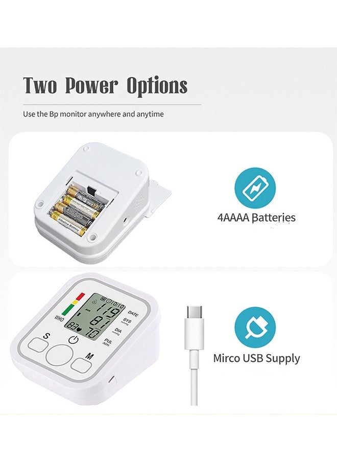 HAVEN - Electronic Blood Pressure Monitor，Digital Blood Pressure Monitor, Upper Arm Blood Pressure Monitor with Adjustable，Automatic Upper Arm Blood Pressure Monitor With Irregular Heartbeat Detection Easy Measurements And Accurate Results，Memory Voice Prompt - Image 1