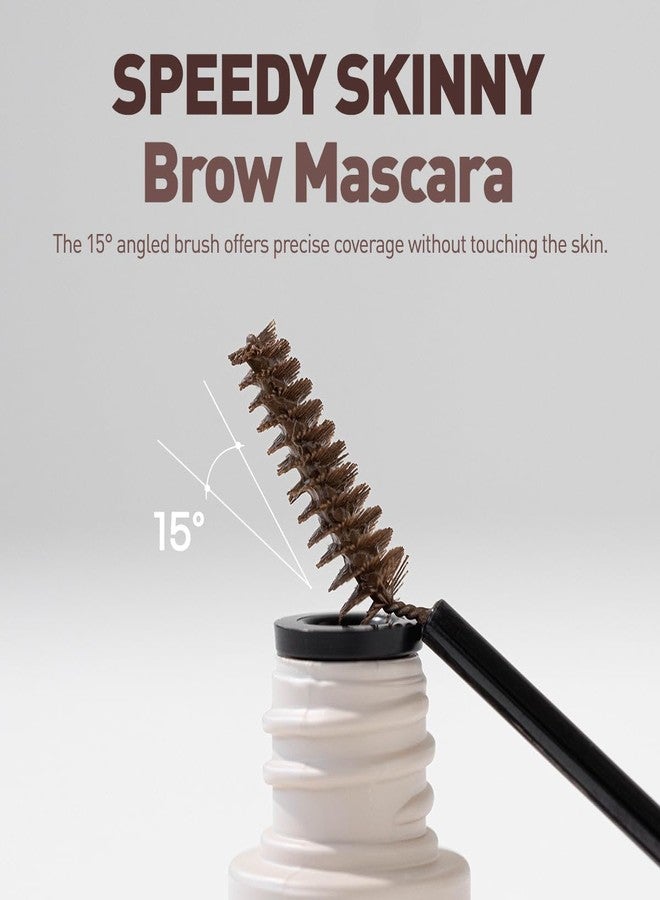 PERIPERA Speedy Skinny Brow Mascara (05 PEONY ASH), Tinted Eyebrow Mascara with Slim Precision Brush, Clump-Free Natural Brows, K Beauty, Korean Makeup - Image 3