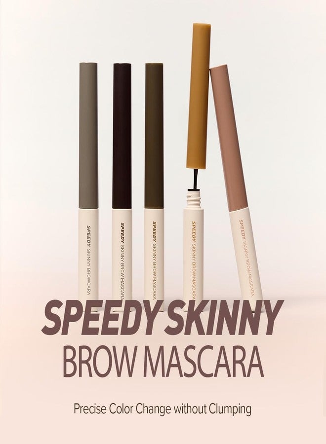PERIPERA Speedy Skinny Brow Mascara (05 PEONY ASH), Tinted Eyebrow Mascara with Slim Precision Brush, Clump-Free Natural Brows, K Beauty, Korean Makeup - Image 2