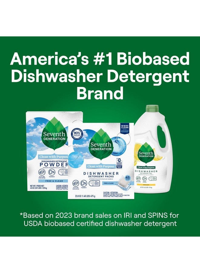 Seventh Generation Dishwasher Detergent Packs Free & Clear for sparkling dishes Dishwasher tabs 45 count - Image 3