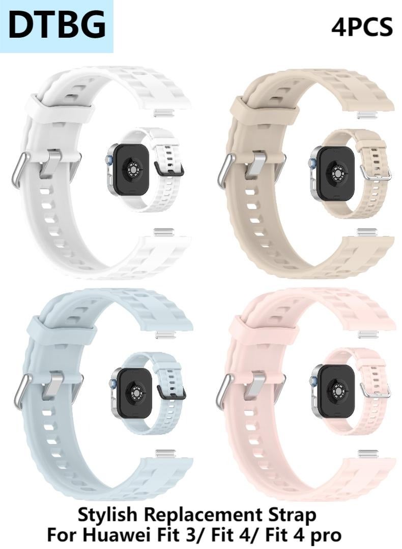 DTBG Soft Silicone Watch Straps, Suitable For Huawei Fit 3/ Fit 4/ Fit 4 pro , Waterproof, Breathable and Adjustable Sports Watch Straps  - Image 1