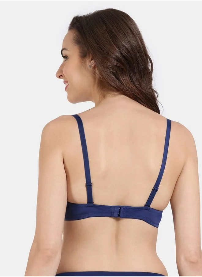 zivame Zivame Solid Padded Wired Bra with Hook and Eye Closure