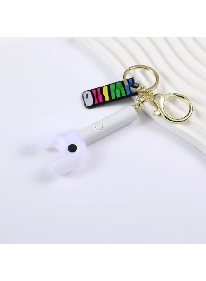 Generic Cute KPOP Light Keychain Silicone Stick Pendant Keyring Bag Accessories Birthday Gift-Color:S2-Ships From:CHINA - Image 4