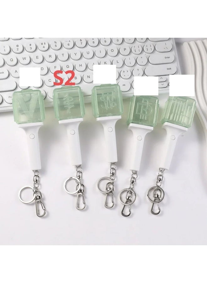 Generic Cute KPOP Light Keychain Silicone Stick Pendant Keyring Bag Accessories Birthday Gift-Color:S2-Ships From:CHINA - Image 1
