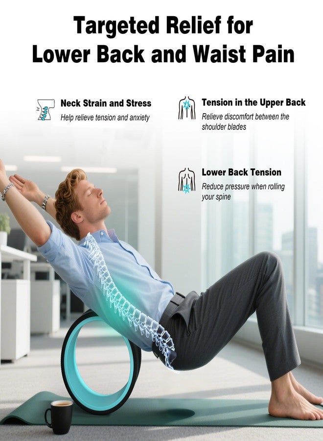 Zomyove 3 Pack Back Roller- Yoga Wheel for Back Pain Reliefn & Stretching, Back Wheel for Deep Tissue Massage, Foam Roller for Physical Therapy & Exercise - Image 3