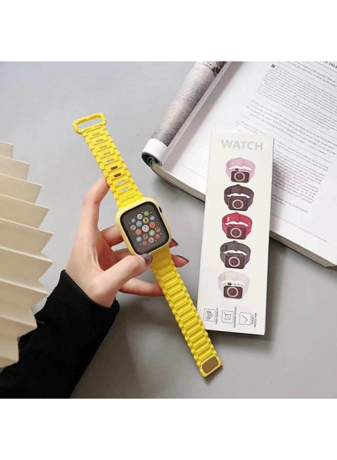 Loquat For Iwatch Strap Silicone Ultra Strap For Apple49mSE8 For Apple Watch Case Suit-Color:Black-Dimensions:42mm  - Image 4