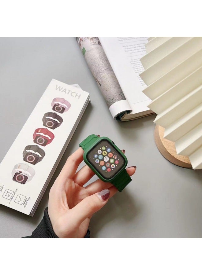 Loquat For Iwatch Strap Silicone Ultra Strap For Apple49mSE8 For Apple Watch Case Suit-Color:Black-Dimensions:42mm  - Image 3