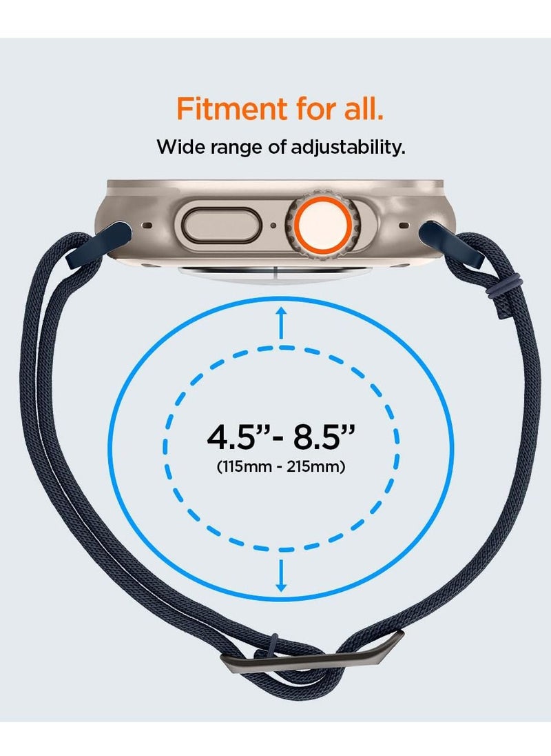 Excefore - Nylon Sport Band, Braided Nylon fabric Strap, For Apple Watch Band (49mm), Replacement Strap for Series SE2/6/SE/5/4 (44mm) and Series 3/2/1 (42mm) (Nylon, Navy) - Image 1