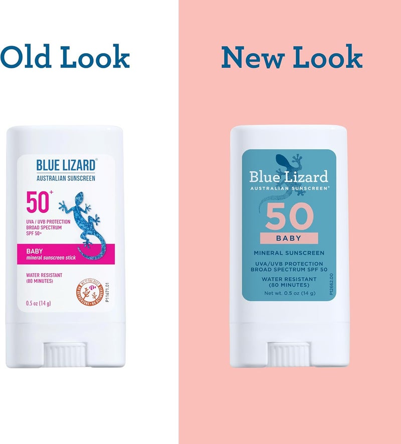 BLUE LIZARD BABY Mineral Sunscreen Stick with Zinc Oxide, SPF 50+, Water Resistant, UVA/UVB Protection - Easy to apply, Fragrance Free, .5 oz - Image 4