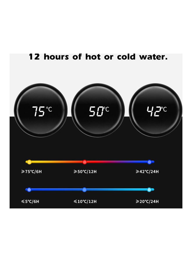 NIBEMINENT Intelligent Temperature Measuring Insulation Cup LED Touch Display Black 25 x 9 9cm - Image 2