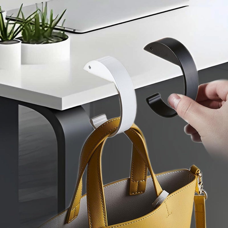 Heavy-duty Alloy Tabletop Hook - Securely Holds Multiple Items Laptop Bag Hook for Travel Offices Cafes - Image 4