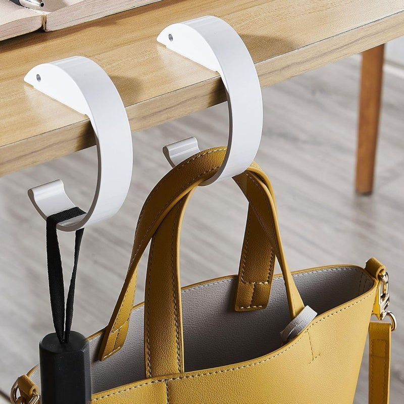 Heavy-duty Alloy Tabletop Hook - Securely Holds Multiple Items Laptop Bag Hook for Travel Offices Cafes - Image 5