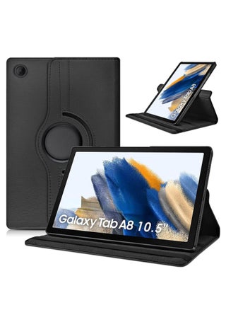 Case Compatible with Galaxy Tab A8 10.5" Case (SM-X200/X205/X207), Galaxy Tab A8 Case 10.5 inch,Auto Sleep/Wake 360° Rotating Stand Folio Leather Case for Tab A8 2022 (Black) - pzsku/Z8D17D73E8DAA1C31DA09Z/45/_/1701511707/28294951-b125-45aa-aa90-9d07e7c4bf52