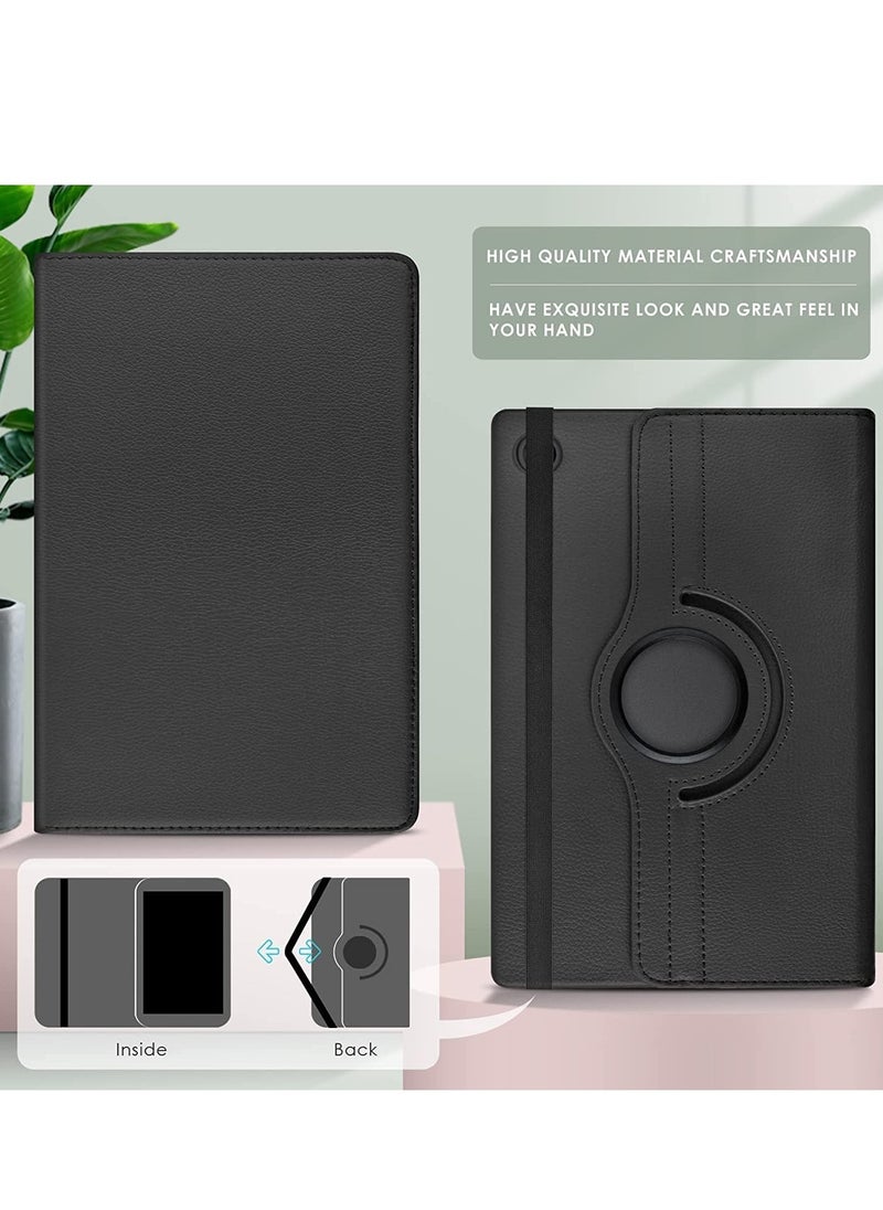 Case Compatible with Galaxy Tab A8 10.5" Case (SM-X200/X205/X207), Galaxy Tab A8 Case 10.5 inch,Auto Sleep/Wake 360° Rotating Stand Folio Leather Case for Tab A8 2022 (Black)