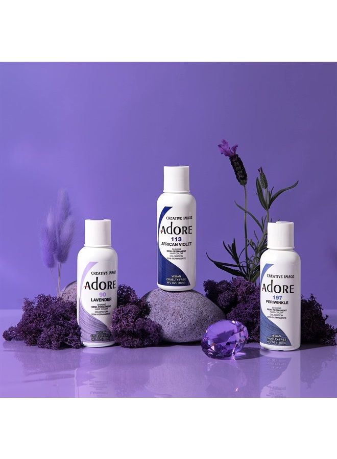 Adore Semi Permanent Hair Color - Vegan and Cruelty-Free Hair Dye - 4 Fl Oz - 090 Lavender (Pack of 1) - Image 5