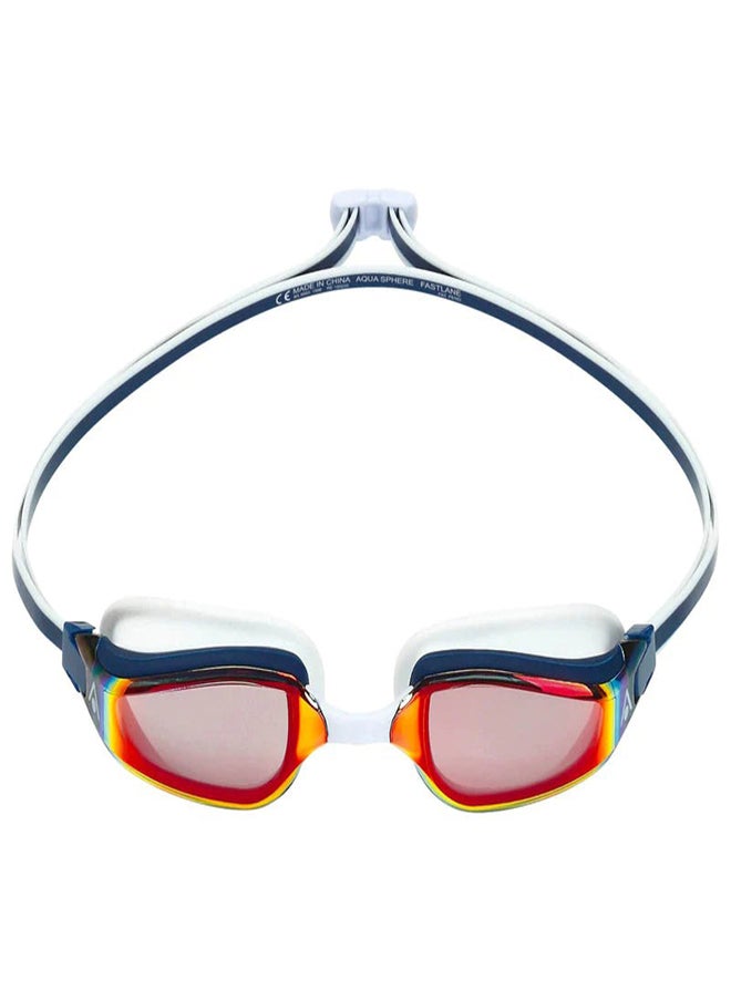 Aqua Sphere Fastlane Mirror Lens - Navy Blue/Red 