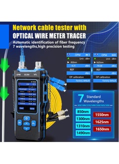 نويافا NF-8508 Network Cable Tester with Optical Power Meter VFL/CAT5/CAT6/RJ11 Cable Toner Ethernet Cable Tester, Length Measurement, RJ45 Network Tester for Telephone, PoE Tester Wire Tracer Fiber Tester  - Image 3