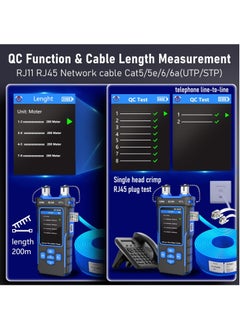 NF-8508 Network Cable Tester with Optical Power Meter VFL/CAT5/CAT6/RJ11 Cable Toner Ethernet Cable Tester, Length Measurement, RJ45 Network Tester for Telephone, PoE Tester Wire Tracer Fiber Tester - pzsku/Z8D17E95C05892C0CD0BBZ/45/_/1730270929/73ba6ddc-542f-4a3f-82b7-734c848be746