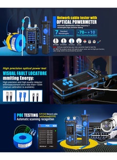 NF-8508 Network Cable Tester with Optical Power Meter VFL/CAT5/CAT6/RJ11 Cable Toner Ethernet Cable Tester, Length Measurement, RJ45 Network Tester for Telephone, PoE Tester Wire Tracer Fiber Tester - pzsku/Z8D17E95C05892C0CD0BBZ/45/_/1730271003/84021251-2fd4-4c6b-b515-7ece9bb75ebc