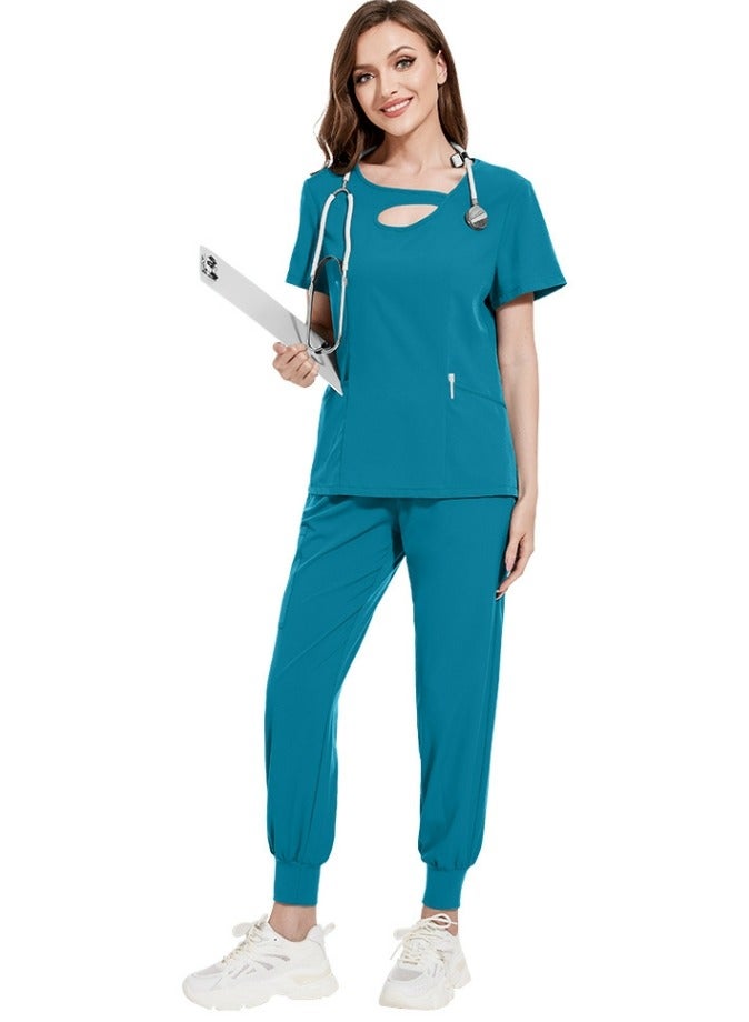 إسكدنيا السيدات أزياء الزي الطبي مجموعة متجمد والسراويل الركض مجموعة لاكي بلو - Image 2