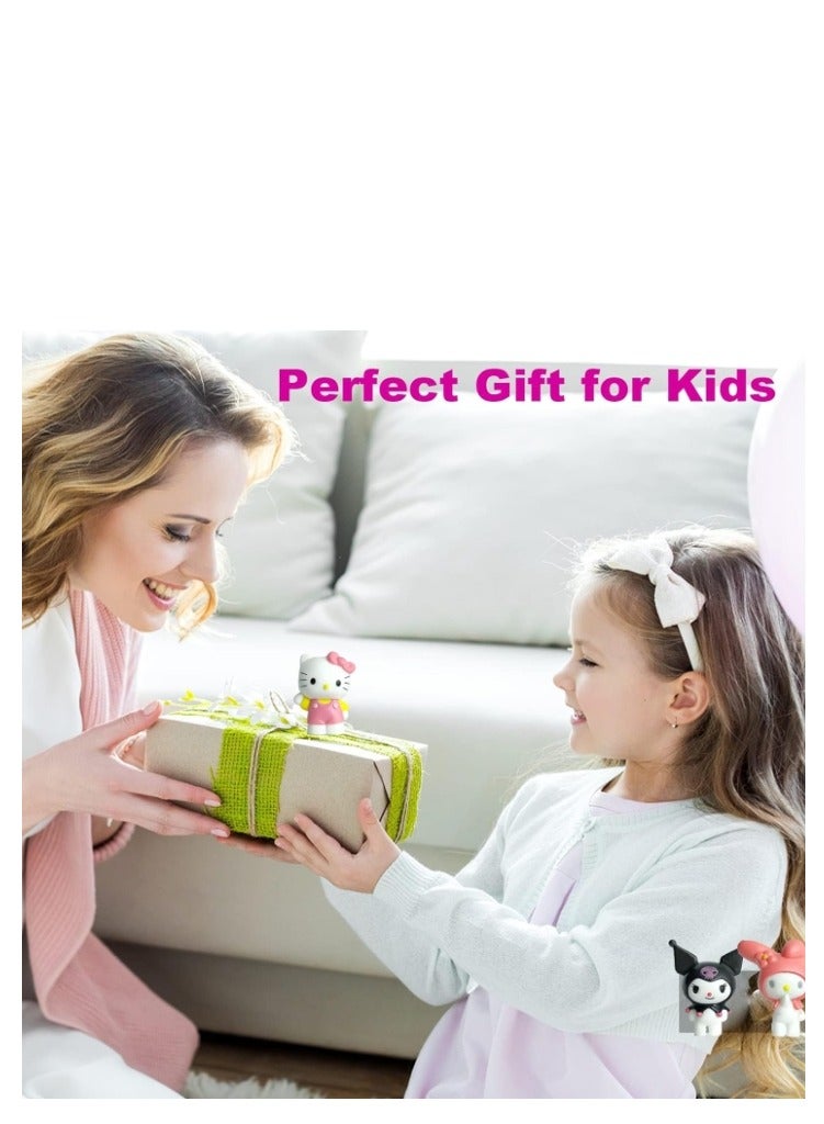 Y&D 6 Pack Kawaii Sanrio Figure Hello Kitty Figure Birthday Party Supplies, Cinnamon Cupcake Toppers, Cute Mini Figure Toys  Birthday Party Favor For Kids Fans Collection Bouquet Desk Decor - Image 3