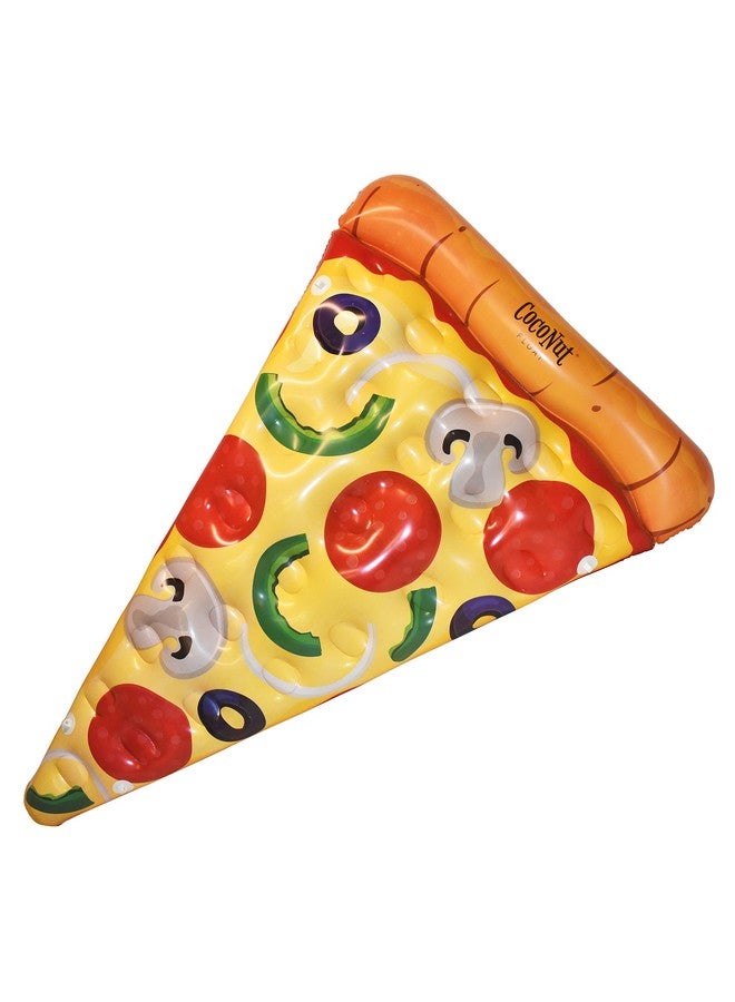 Coconut Float Coconut Outdoor Deluxe Pizza Slice Pool Float - Inflatable Raft - Durable Long Lasting Lounger Float and Water Toy - Fun Decoration for Parties, Events - Ages 8+ Years - Image 1