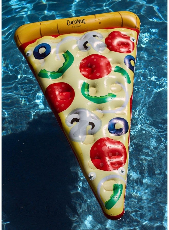 Coconut Float Coconut Outdoor Deluxe Pizza Slice Pool Float - Inflatable Raft - Durable Long Lasting Lounger Float and Water Toy - Fun Decoration for Parties, Events - Ages 8+ Years - Image 2