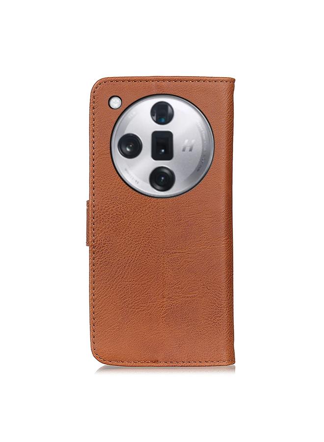 اس-توب جراب لهاتف OPPO Find X7 Pro / Find X7 Ultra من KHAZNEH جراب هاتف قابل للطي من جلد البقر - Image 4