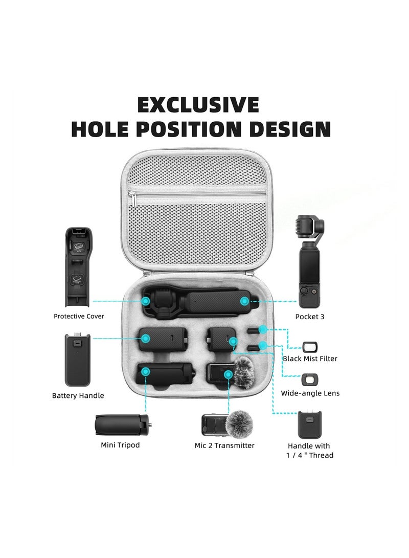 Captaintech Portable Hard Shell Case for DJI Osmo Pocket 3 Accessories Protective Storage Bag - Image 3
