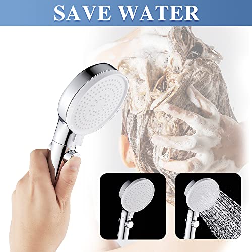 DOILIESE Shower Head with Handheld Shower Head with ON/Off Switch, 3-Modes High Pressure, with 60in Hose, Chrome Finish - Image 3