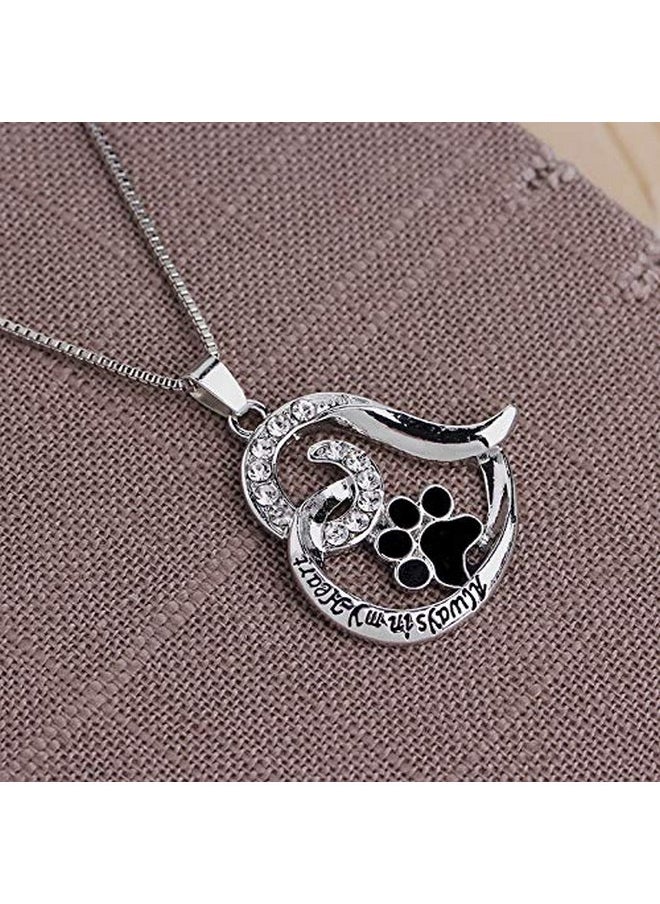 Sisadodo Pet Loss Sympathy Memorial Gift, Always in My Heart Pendant Necklace Jewelry for Loss of Pet Dog Cats Memorial Sympathy Keepsake Gifts for Women Men  - Image 3