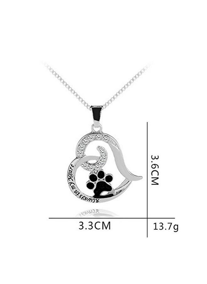 Sisadodo Pet Loss Sympathy Memorial Gift, Always in My Heart Pendant Necklace Jewelry for Loss of Pet Dog Cats Memorial Sympathy Keepsake Gifts for Women Men  - Image 2