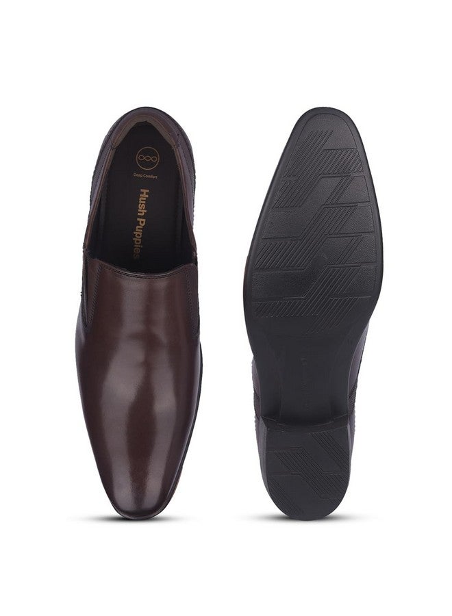 Hush Puppies Mens Flex Slip On Shoes Brown