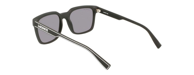 لاكوست نظارات شمسية مربعة من لاكوست L967S TS 55 للرجال - إطار أسود مطفي وعدسات رمادية - Image 5