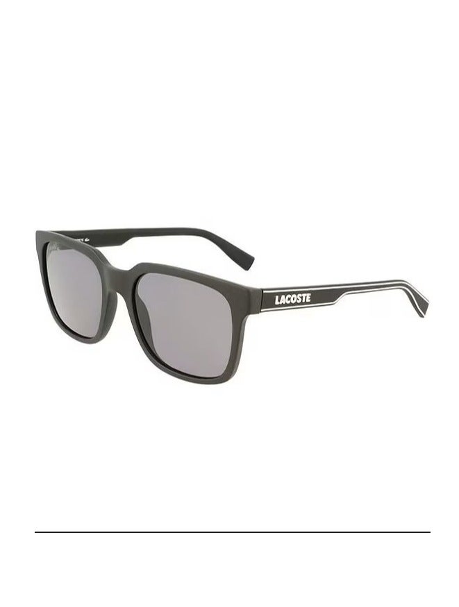 لاكوست نظارات شمسية مربعة من لاكوست L967S TS 55 للرجال - إطار أسود مطفي وعدسات رمادية - Image 1