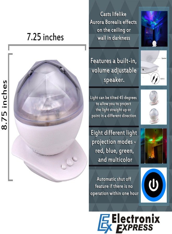 EX ELECTRONIX EXPRESS Relaxing Colorful Diamond Light Projection Lamp with Speaker by Electronix Express - Image 2