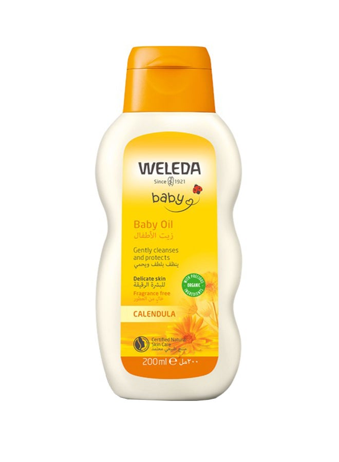 Weleda Calendula Baby Oil Frangrance Free 200Ml - Image 1