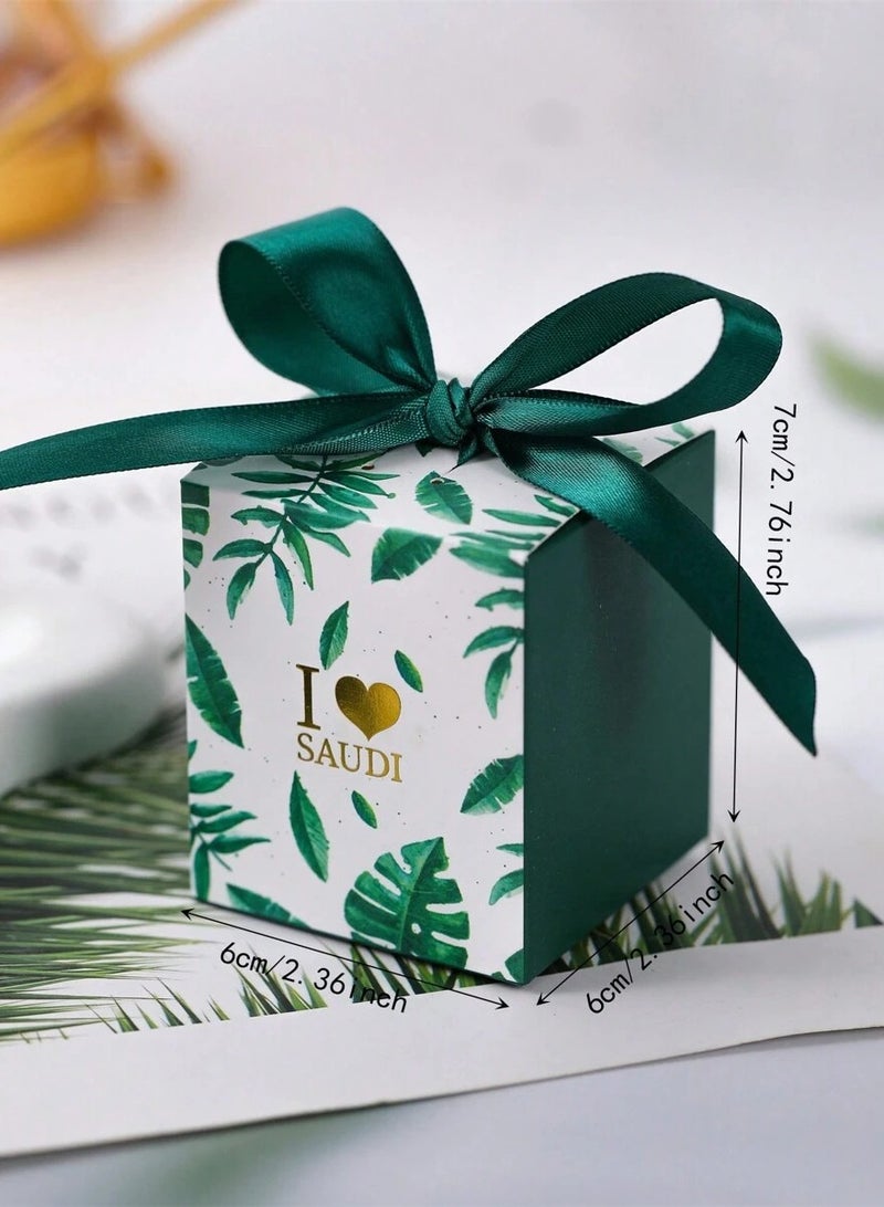 Generic Elegant Gift Box With Green Ribbon – Pack of 10 – Perfect For National Day, Celebrations, And Special Occasions - Image 3