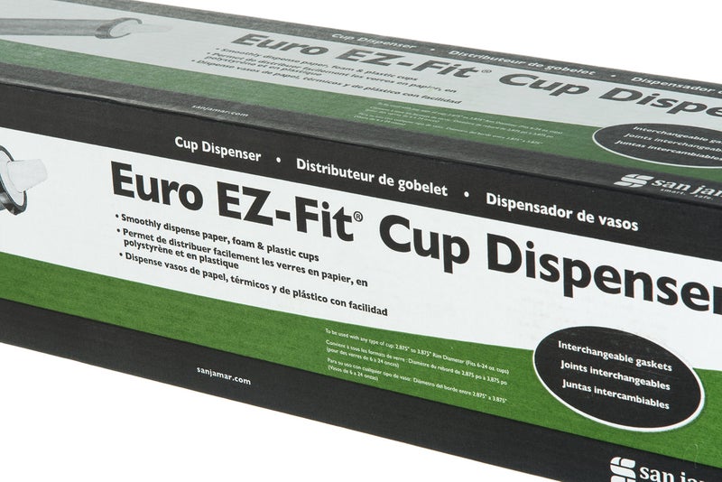 San Jamar Ez Fit Surface Mount Cup Dispenser Fits 6 - 24 Oz Cups with Interchangeable Gaskets for Restaurants, Dining Halls, and Fast Food, Plastic, 18 Inches, Black - Image 5