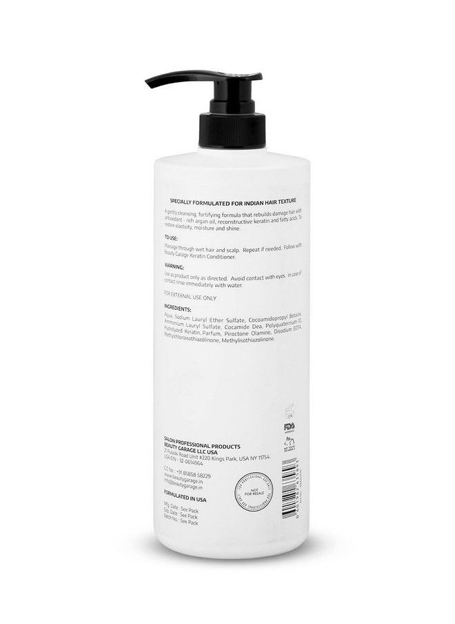 Beauty Garage Keratin Sulphate Free Moisturizing Smooth Daily Shampoo 1000Ml  - Image 3