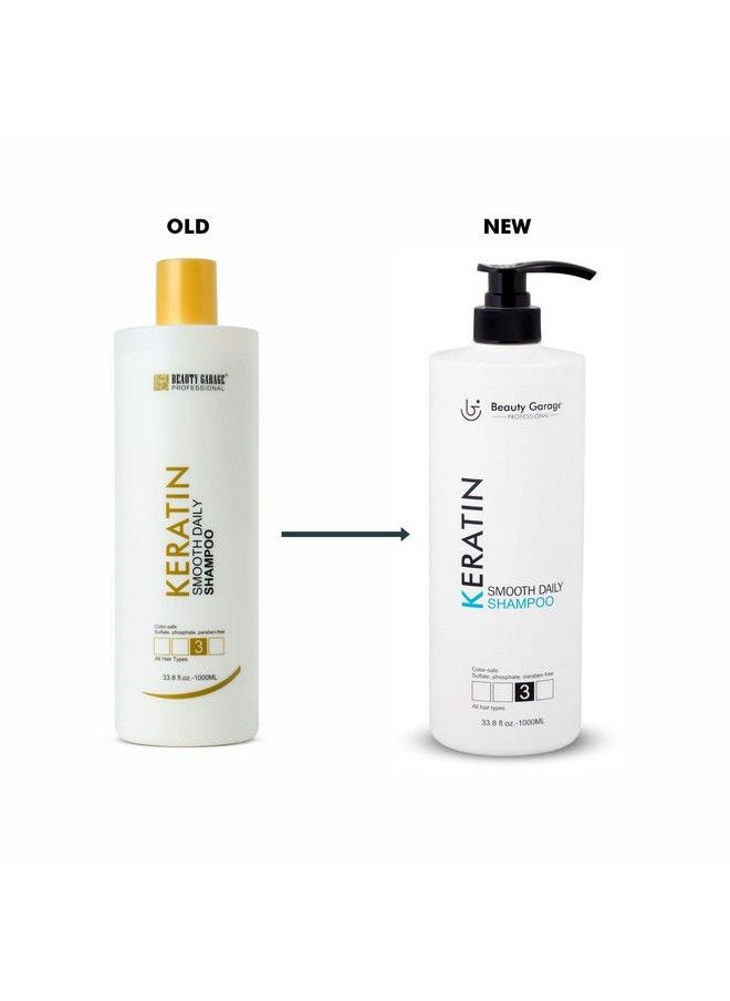Beauty Garage Keratin Sulphate Free Moisturizing Smooth Daily Shampoo 1000Ml  - Image 4