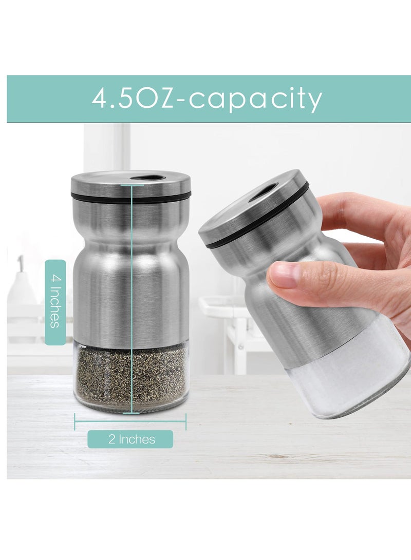 Y&D 2PCS Salt and Pepper Shakers Set by Premium Shaker with Adjustable Pour Holes-Kosher Food Grade Stainless Steel  - Image 2