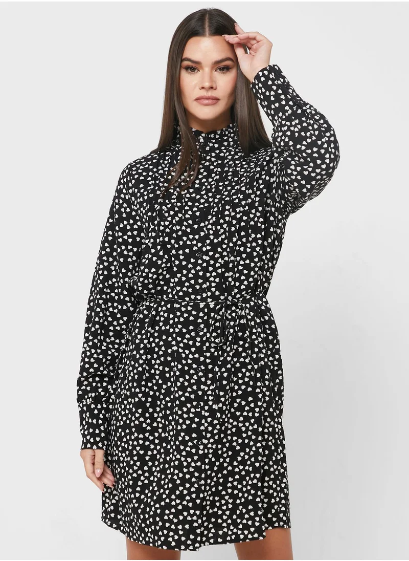 VERO MODA Printed Tie Detail Dress