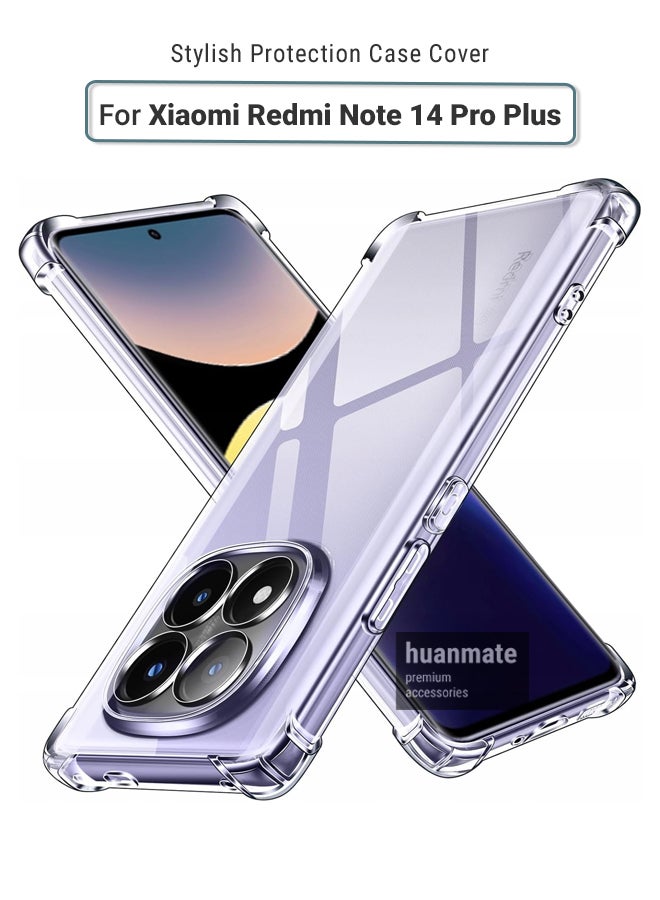 huanmate Xiaomi Redmi Note 14 Pro Plus 5G Shock Proof Case Cover - Ultra Clear, Durable & Accurate Cut-outs - Scratch, Dust & Smudge Protection - Clear Silicon Back Cover for Xiaomi Redmi Note 14 Pro Plus 5G - Image 1