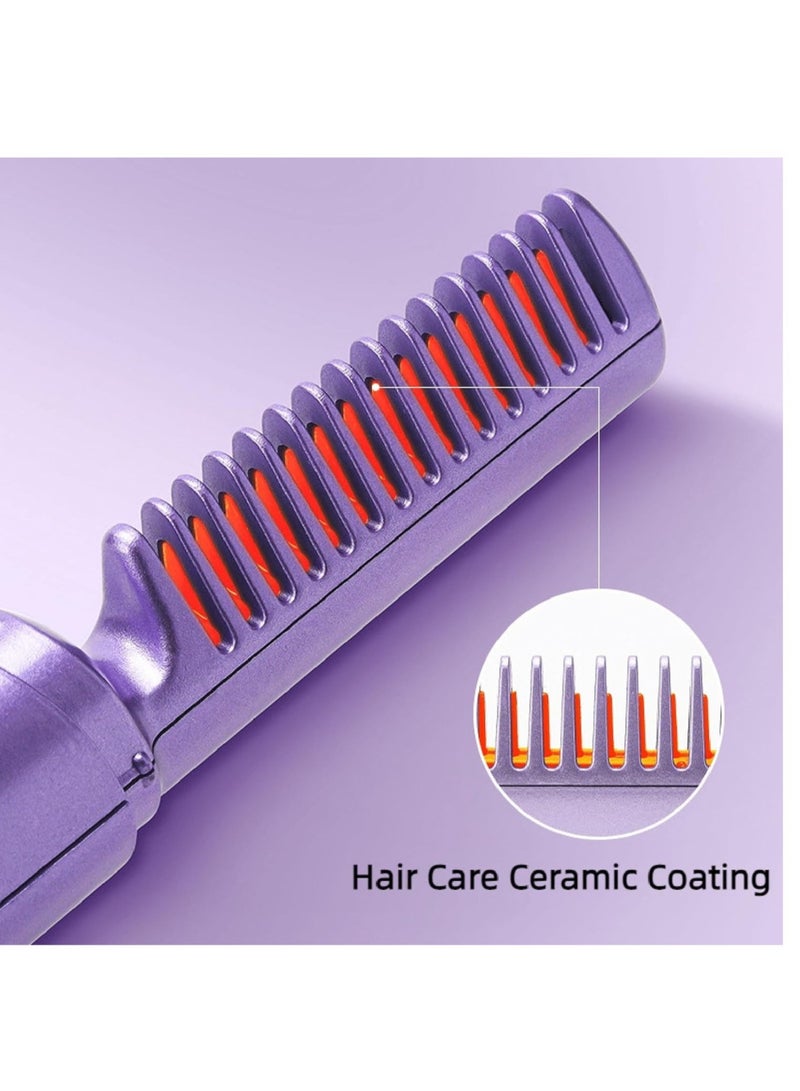 ELTRAZONE Presenting the CompactGlow Hair Styler: A Rechargeable Hair Straightening Brush for Women on-the-go. This Portable Styling Companion offers Anti-Static Negative Ion Technology, ideal for All Hair Type - Image 5