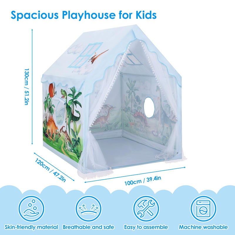 Decalsweet Kids Tent Toddler Playhouse for Boys Girls,Large and Foldable Kids Playtents with Windows,Portable and Lightweight Play Tent Indoor&Outdoor Gift for Children - Image 4
