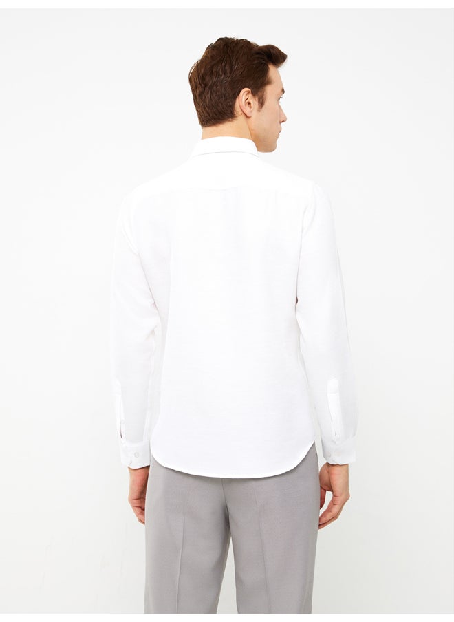 LC WAIKIKI - Slim Fit Long Sleeve Dobby Weave Men's Shirt - Image 1