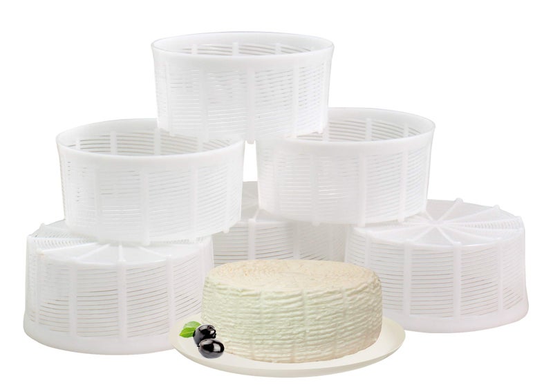 PetriStor 6 Pcs Soft Cheese Mold for Cheese Making 255QT Cheese Making Mold Cream Cheese Form Mold Homemade Cheese Making Supplies Molde Para Queso Fresco Casero Feta Ricotta Cheese Making Basket