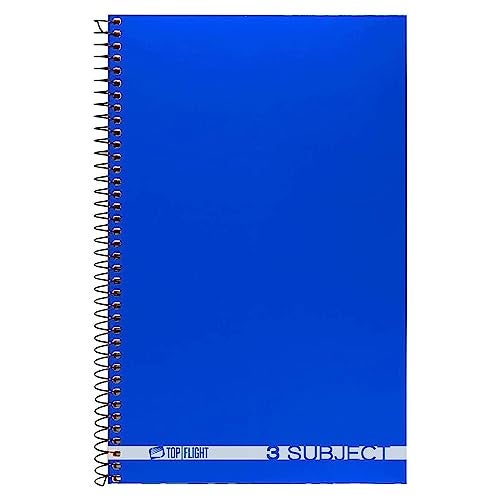 Top Flight Boss Poly Cover 3-Subject Wirebound Notebook, 108 Sheets, College Rule, 9.5 x 6 Inches, 1 Notebook, Cover Color May Vary (43002) - Image 5